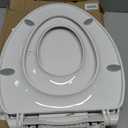 Elongated Slow Close Toilet Seat with Toddler Seat Built In, Potty Training Seat, Easy to Install and Remove, Never Loosen, White
