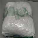 INOVADAY 100% Blackout Curtains for Bedroom, Black Out Curtains 84 Inch Long, Clip Rings Linen Blackout Drapes, Thermal Insulated Room Darkening for Living Room, 2 Panels - Brightwhite,W50xL84