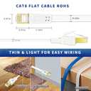 Ethernet Cable 25 FT, Cat8 High Speed Outdoor&Indoor Cat8 LAN Network Cable 40Gbps, 2000Mhz with Gold Plated RJ45 Connector, Weatherproof S/FTP UV Resistant for Router/Gaming/Modem (25) (White)