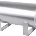3 Gallon (12 Liter)5 Ports compressed air storage tank air ride receiver tank for Air Ride Suspension Car Train Truck Horn Silver