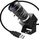 48MP USB Webcam 8K Ultra HD Color Camera with 5-50mm 10X Manual Optical Lens 6000P Industrial Security Video Camera Close-Up Zoom Function Plug-and-Play for Windows, Linux, Mac OS