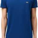Lacoste Men's Short Sleeve Pima Jersey Crew Neck Tee (3X-Large, Globe)