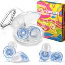 Ear Plugs for Concerts, 2 Pairs High Fidelity Ear Plugs Noise Reduction with Acoustic Filter  NRR of 22 and 24dB Silicone Ear Plugs for Festival, Nightclub, DJs, Musicians, Noisy Workplace(Blue)