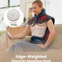 Bob and Brad Heating Pad for Back Pain Relief, FSA Eligible HSA Eligible Electric Heat Pad for Neck Shoulders & Full Body, Edge-Weighted Design, Fast Heating, ETL Certified, Gift for Women Men 24"x33"