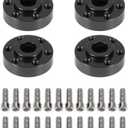 4pcs Brass Weights Wheel Hex Hub Widen Adapter for 1/10 RC Crawler 1.9 2.2 Wheels Rims SCX10 TRX4 Black (6mm)