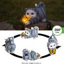 Solar Cat Statue with LED Lights & Butterfly - Outdoor Garden Decor for Patio, Lawn, Yard - Waterproof Cat Figurines, Housewarming Gardening Gifts for Women, Mom, Grandma