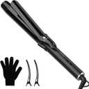 MiroPure Curling Iron, 1 1/4 Inch Hair Curling Iron with Extra Long Tourmaline Ceramic Barrel, Curling Iron with Ionic Technology, Professional Curling Wand, Dual Voltage, Glove Included