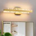 Modern Bathroom Vanity Light: Brushed Gold 24 inch 28W Dimmable LED Bath Bar Light Fixtures Over Mirror - Wall Sconce Picture Lights for Paintings Cabinets Bedroom 3000k