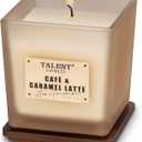 Deluxe Noble Scented Candles, Soy Candles for Home Scented, 7.05oz, Aromatherapy Candles with Lid, Cafe & Caramel Latte