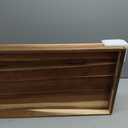 MAONAME Extra Large Ottoman Tray, 32 x 18 inches Wooden Serving Tray for with Handles, Acacia Wood Serving Platter Trays for Living Room, Breakfast