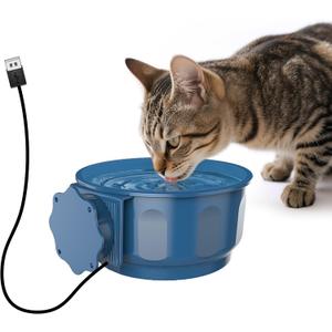 NAMSAN Small Heat Pet Bowl for Cats Rabbits Indoor, 0.6L Heated Water Bowl, Water & Food Thermal-Bowl for Dog Cage, Hanging Kennel Dish, USB Cable, Self-Assembly