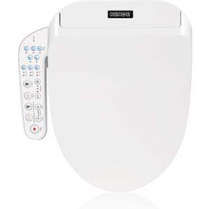 KERDE Electric Bidet Toilet Seat,Bidets For Existing Toilets,Rlongated,One-click Intelligent Operation, Warm Water Cleaning,Slow Close,Seat Cushion Keep Constant Temperature In Winter (Armrest)