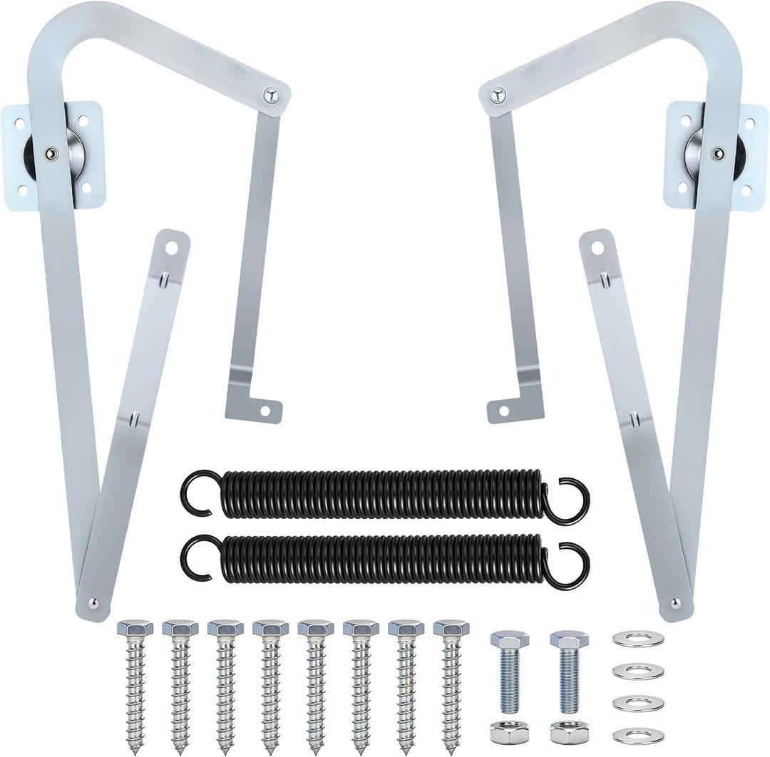 Upgrade 55-2 Attic Ladder Hinge Arms, Attic Stairs Arms 55-2 with Springs, Fit for Werner Mk 5, WU2210, W2208, W2210 Attic Stairs Produced After 2010, Galvanized Heavy-Duty Steel
