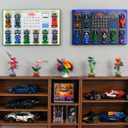Display Wallboard with RGB LED Lights Compatible with Lego Speed Champions F1 10-in-1 Collector's Pack, 20 Color&22 Lighting Modes, Wall Mount Compatible with Lego 66802 Collectible F1 Model Car Kit Size：31.496inch × 19.685inch