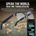 Blue Light Blocking Smart AI Glasses Bluetooth 5.3 IP65 Voice Assistant Real-Time Translation for Driving Travel