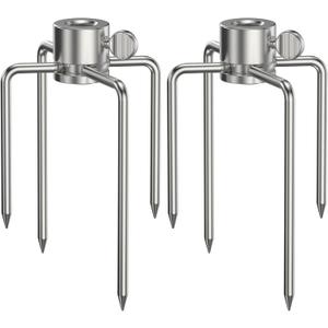 Onlyfire 6007 Stainless Steel Grill Rotisserie Meat Forks(1-Pair)- Only Fits 5/16" Square Spit Rods