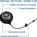 FC920 Gas Cap Fit for 1983-2008 Ford Bronco II Ranger Explorer Windstar Aerostar Excursion F150 F250 HD F350 E350 Super Duty Truck E150 E250 E350 Econoline Club Wagon. Replaces# F4TZ-9030-C, FC920
