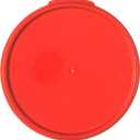 Carlisle FoodService Products Storplus Round Food Storage Container Lid with Stackable Design for Catering, Buffets, Restaurants, Polypropylene (Pp), 6 To 8 Quarts, Red, (Pack of 12)
