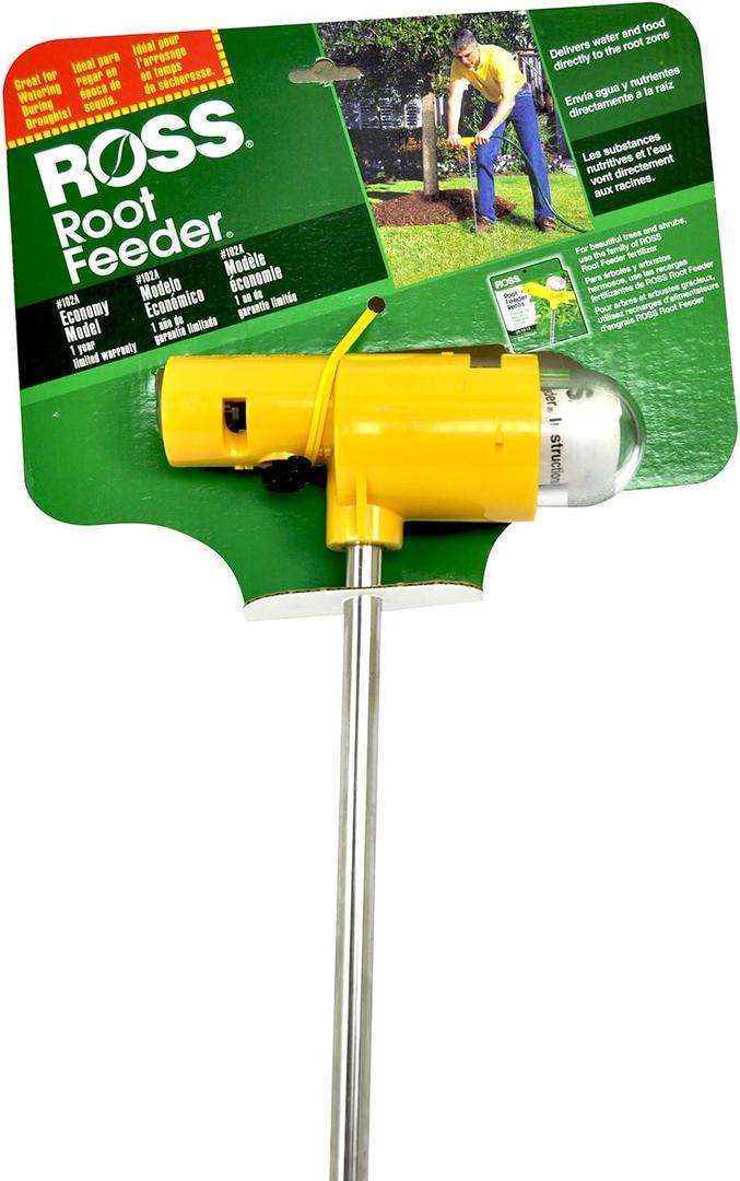 Ross 10233A Economy Model Feeder, Delivers Water & Food Directly to The Root Zone, 1 Unit, yellow