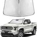 EcoNour Windshield Sunshade Compatible for Toyota Tacoma 2024 2025 2026, Sun Visor for Front Windshield & Window Sun Shade Cover, UV Heat Blocker & Protector, Car Accessories