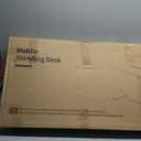 Mobile Standing Desk, 34.3" × 18.1" × 4.1" (87 × 46 × 10.5 cm) Walnut