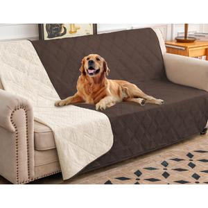 Ameritex Waterproof Dog Bed Cover Pet Blanket with Anti-Slip Back for Furniture Bed Couch Sofa (68x82 Inch (Pack of 1), Chocolate)