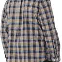 Amazon Essentials Men's Long-Sleeve Slim-Fit Stretch Poplin Shirt (Gold Navy Checked)