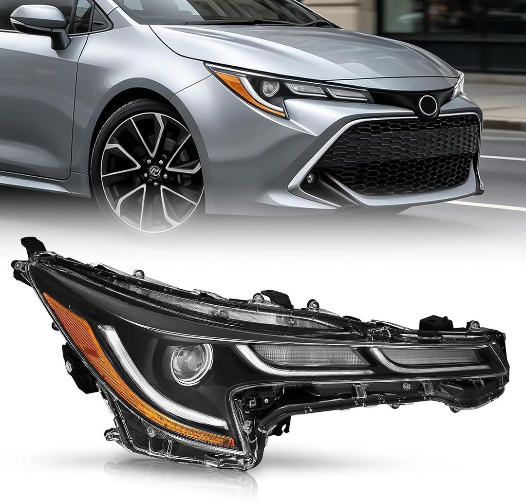 JFN LED Headlight Compatible with 2020-2022 Corolla SE/XLE/XSE 8111002S50 TO2503287 (Passenger Side (Right))