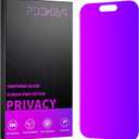PDDKISS Compatible for iPhone 16 Pro Privacy Screen Protector Tempered Glass 6.3 Inch, Purple Gradient Anti Spy Anti Blue Light HD Easy Installation
