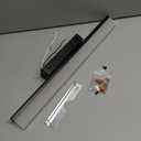 Facon 16.5Inch 12V LED RV Vanity Lights Fixtures with On&Off Switch, Matt Black Finished, RV Wall Sconces Bathroom Mirror Light with Acrylic Lens, 12Volts DC for RV, Camper, Motorhome