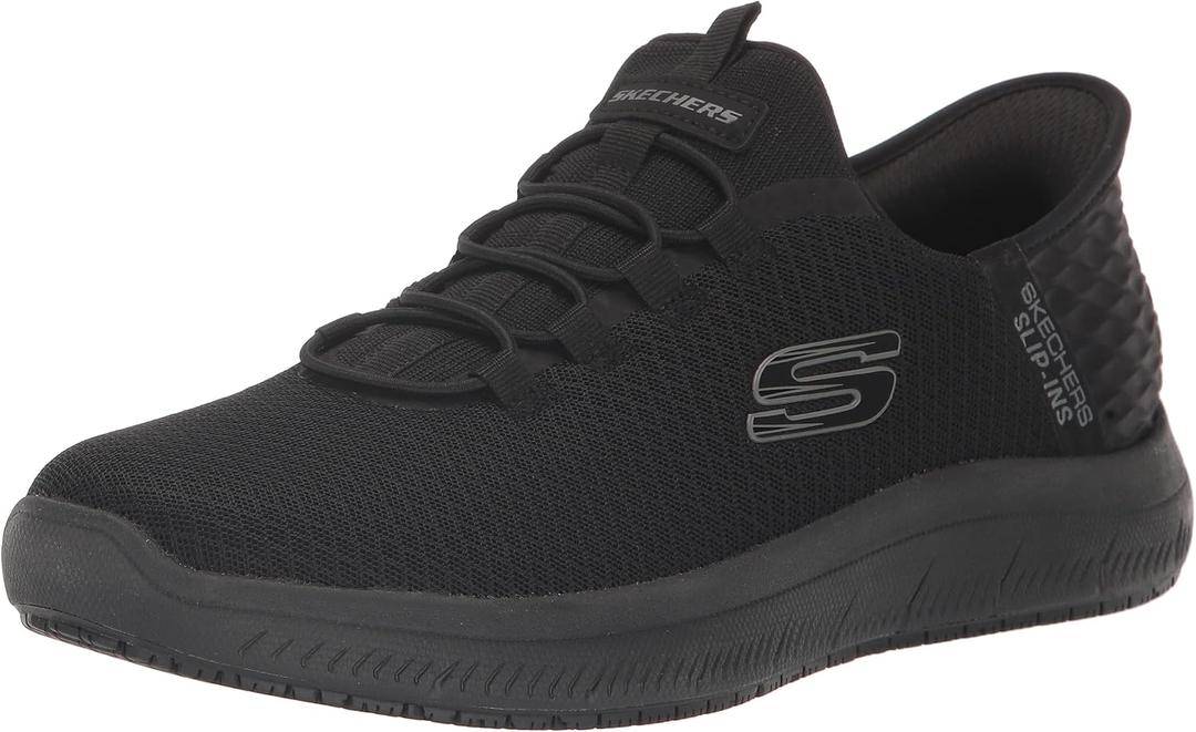 Skechers Men's Summits Colsin Sr Hands Free Slip-Ins Work Shoe (10 Wide, Black)