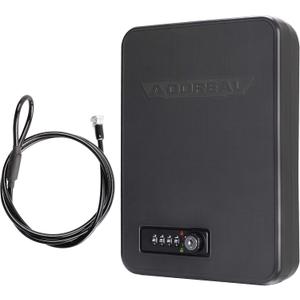 Adoreal Gun Safes for Pistols, Small Pistol Safe Handgun Portable Safe with 4 Digits Combination Lock for Gun Storage, Plastic Handgun Case for Car, Home, Travel