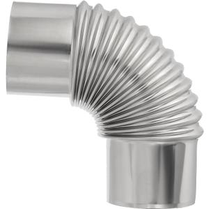 PATIKIL 90 Degree Stove Pipe, 1Pcs 3 Inch Elbow Stainless Steel Chimney Flue Extension for Outdoor Camping Tent Wood Stove Accessories Vent Exhaust, 5.91 Inch Length