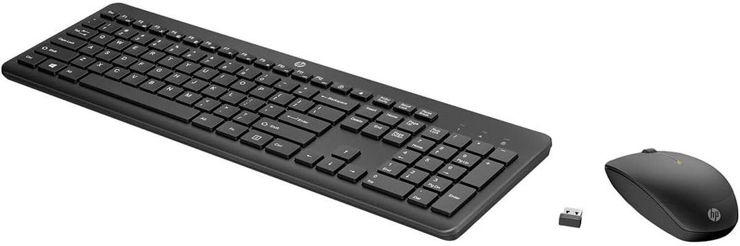 HP Wireless Keyboard and Mouse Combo - Full Size Membrane Chiclet Style Keyboard, 3-Zone Layout, 2.4GHz Wireless Connection, Compatible with PC, Mac