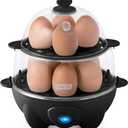 Dash Deluxe Egg Cooker  Boiler, Poacher & Steamer  Includes Measuring & Recipe Guide  Dishwasher Safe  BPA Free  Holds 12 Eggs, Black