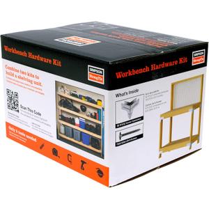 Simpson Strong-Tie WBSK - Workbench and Shelving Hardware Kit Featuring Rigid Tie RTC2Z Corner Connector & Wafer-Head Screws, Ideal for Woodworking & Home Improvement Projects