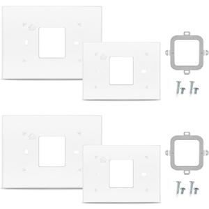 Thermostat Cover Plate Replacement for Honeywell Home Thermostat Wall Plate RTH9585WF RTH8560D TH9320wf5003, Smart Thermostat Wall Plate White Cover Assembly THP2400A1027W (2 Pack)