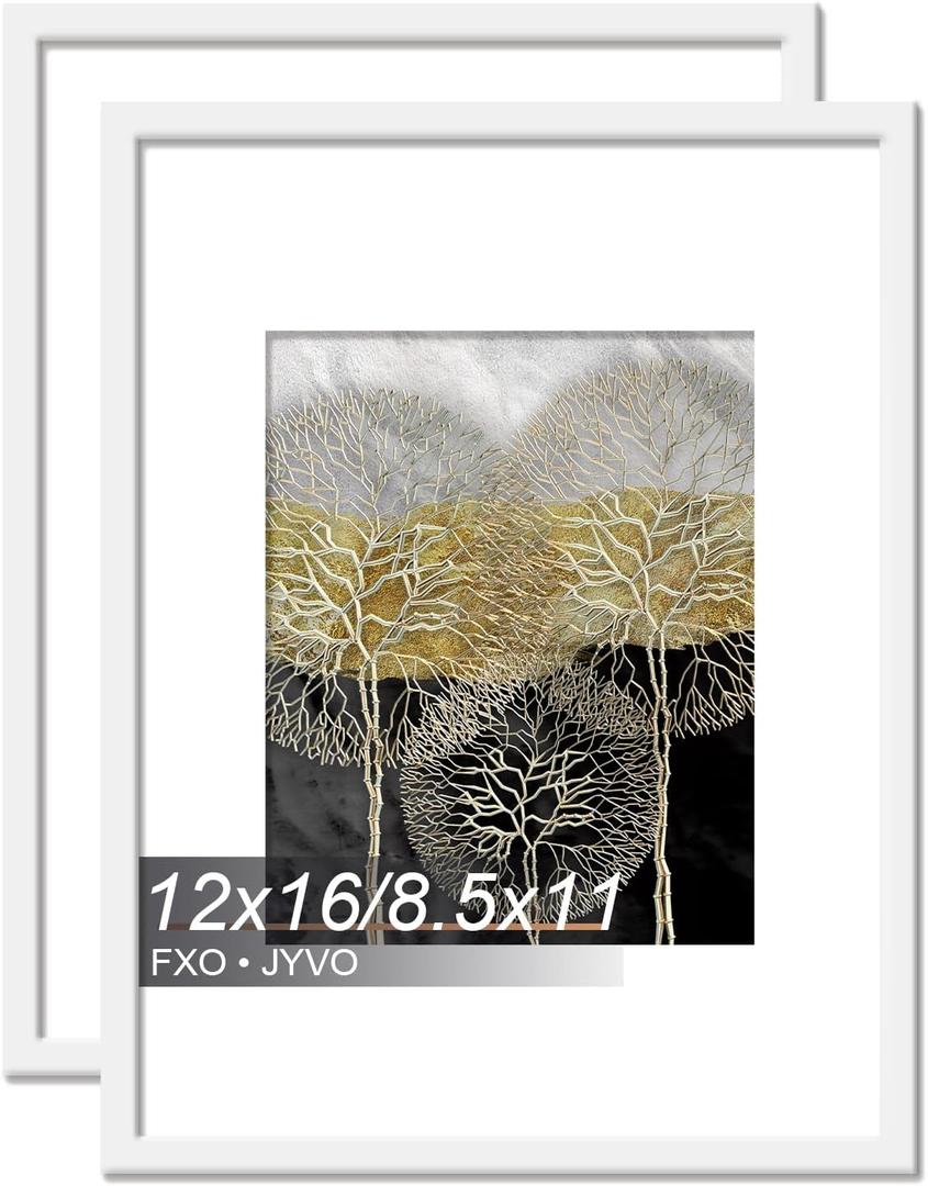 12x16 Picture Frame Set of 2 for Photo Poster Horizontally/Vertically