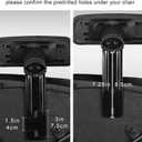 Height Adjustable Chair Arms Armrest Pair Replacement Parts Fits Most Office Gaming Boss Chairs,4D Black