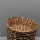 Yesland 10 Pack Plastic Oval Basket Small Gift Baskets, Food Storage Basket & Fruit Basket, 10 x 5.8 x 2.75 Inches Bread Basket Bin for Kitchen, Restaurant, Centerpiece Display, Christmas Gifts