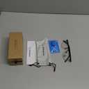 Blue Light Blocking Glasses Men Computer Gaming Glasses Rectangle Metal Semi-rimless Black Frame Anti Glare/UV400 Clear Lens (9529-black)