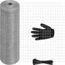 16in x 50Ft Hardware Cloth Hot-Dip Galvanized Welded Wire Mesh - Heavy Duty 3/4inch 23 Gauge Chicken Wire Fencing for Garden, Chicken Coop, Rabbit Cage, Rodent & Predator Protection