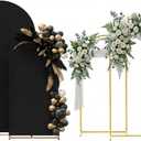 Toolterritary Set of 3 Metal Arch Backdrop Stand with Cover Set, (8FT, 7.2FT, 6.6FT Wedding Arch and Cover Set), Backdrop Arch for Party, Baby Shower, Birthday, and Graduation Ceremony
