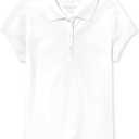 The Children's Place baby-girls And Toddler Short Sleeve Ruffle Pique Polo (White)