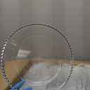 MAONAME 50 PCS Clear Charger Plates Bulk, 13" Plastic Round Beaded Chargers with Silver Rim, Frosted Grain Plate Chargers for Wedding, Party Event