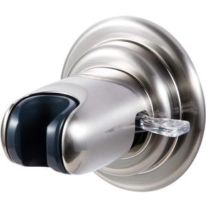 JiePai Vacuum Suction Cup Shower Head Holder,Adhesive Adjustable Suction Handheld Shower Holder Bracket,Removable Wall Mount Head Holder for Bathroom,Brushed Nickel