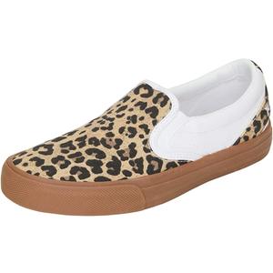 Hurley Women's Kayo Canvas Sneakers (9.5, Leopard/White)