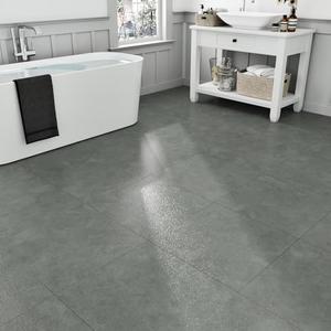WESTICK Marble Grey Peel and Stick Floor Tile 20 PCS Vinyl Flooring Peel and Stick Tile 12 x 12 in Self Adhesive Bathroom Floor Tiles Waterproof Thick Removable Flooring Tiles for Kitchen Floor