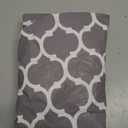 Smiry Round Picnic Tablecloth, Waterproof Elastic Fitted Table Covers for 36" - 44" Tables, Wipeable Flannel Backed Vinyl Tablecloths for Camping, Indoor, Outdoor, Grey & White