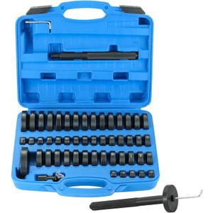 52-in-1Custom Bushing Driver Tool Set | Transmission Wheel Axle Bearing Race Seal Installer Remover | Bush Removal Puller Bearing Press Tool Kit